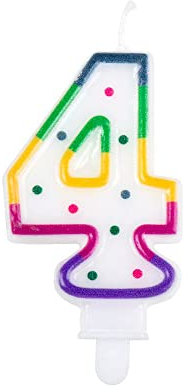 Boland - Bougie d'anniversaire numéro 1 pièce avec bougeoir, fiche, broche, mini bougie à gâteau, anniversaire, anniversaire d'enfant, maternelle, décoration, cadeau