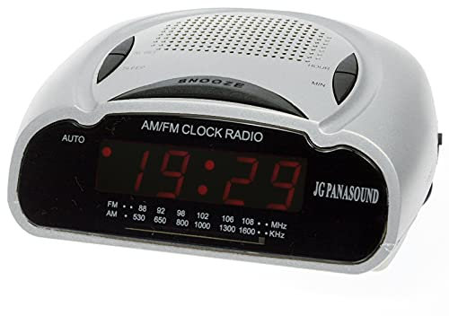 JG PANASOUND Cf-786-1 Despertador Radio Reloj Digital Unisex Caja De Plástico Esfera Color Negro