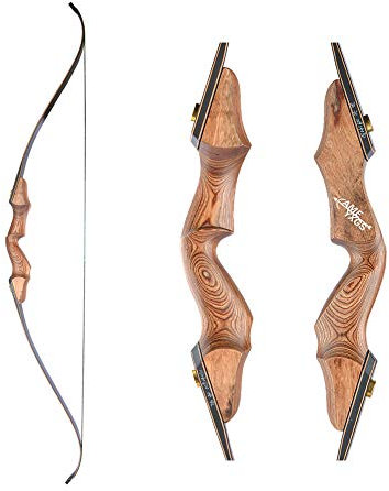 SHARROW 60 Inch Takedown Recurvebogen Langbogen Bogen beim Bogenschießen Reiterbogen Sportbogen Trainieren Wettbewerb Erwachsene Jagdbogen 30 bis 60 LBS (30Lbs)