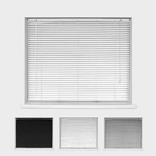 Aluminium Made To Measure Venetian Blinds - Easy Fit Home Office - Up To 60cm Width x 150cm Drop - White