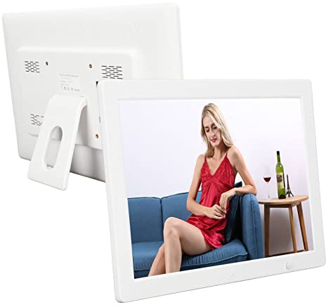 Wakects Marco digital de 15 pulgadas HD 1080P IPS pantalla portafotos digital con mando a distancia soporte foto/vídeo/música/calendario/despertador, para amigos/familia/ancianos (EU)