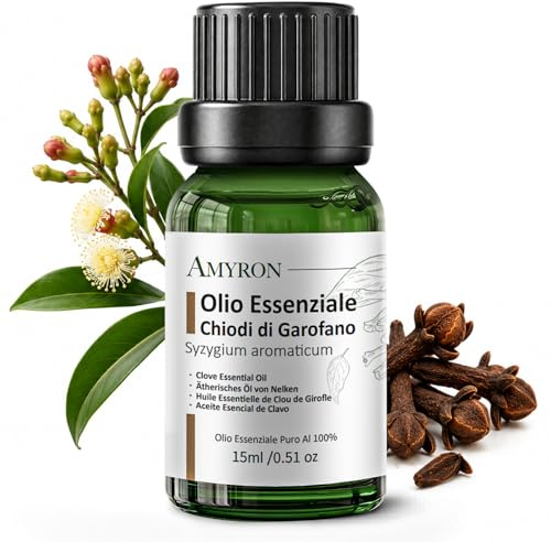 Huile Essentielle Clou De Girofle/Syzygium Aromaticum 15ml Naturelle Et 100% Pure Idéale Pour L'aromathérapie Et Diffuseur D'Huiles Essentielles/Massages Aromatiques/Usage Alimentaire.