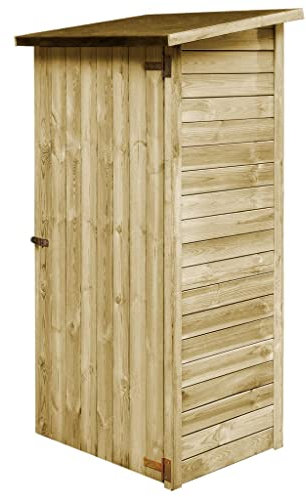 Cobertizo de jardín de madera de pino impregnada, 88 x 76 x 175 cm