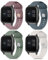 Strap compatible with Garmin Venu Sq 2 Music Strap, 20mm Adjustable Soft Silicone Replacement Strap for Venu 2 Plus/Venu Sq/Forerunner 55/Forerunner 645 Strap/245 Strap (4-PACK 02)