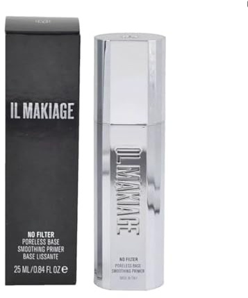 Il Makiage No Filter Poreless Base Smoothing Primer - 30ml / 1.0 fl oz Perfecting Primer for Pores, Flawless Finish, Long-Lasting Makeup Base, White