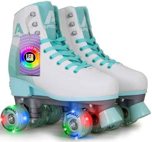 Patines Apollo Classic de 4 Ruedas - para niños, Adolescentes y Adultos, Talla Ajustable, para niñas y Mujeres, cómodos, para Todas Las Edades, 3 Tallas Desde la Talla de Calzado 31 hasta la 42
