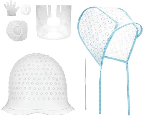 Strähnchenhaube Strähnenhaube Silikon Stränchen Haube Wiederverwendbar Strähnchen Set Leicht zu reinigen für DIY Färbung Ausrüstung zum Haarfärben Föhnen und Stylen Geeignet für Frauen und Mädchen