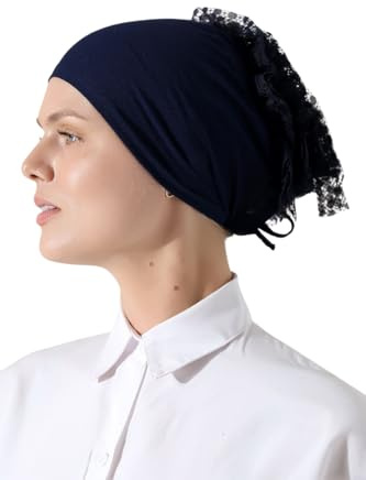 ihvan online Hijab Kappe, Kopftuch, Volumizing Anti Rutsch Kopftücher Unterkappe für Frauen, Bone mit Rückbindung