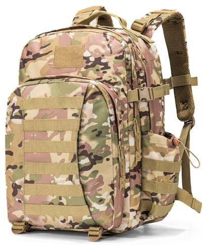 Wiserset Taktischer Militär Rucksack 40L, Armee Rucksack für Männer und Frauen, Wanderrucksack, Molle Motorrad Daypack für die Jagd, Reisen, Camo