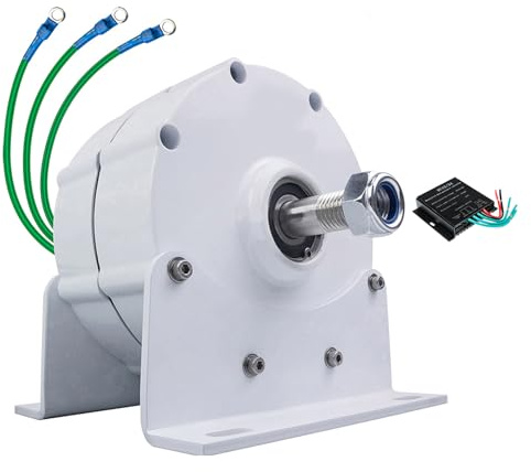 HUIZHITENGDA Magnete Permanente Senza Ingranaggi da 1500 W A Bassa velocità 450 RPM 12V 24V 48 V Motore di Energia Libera Alternatore per Un Generatore di Turbine Eoliche (con Base)