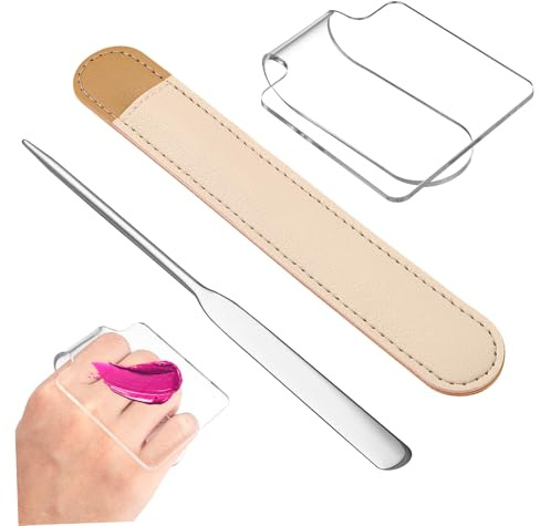 CIYODO Palette de Maquillage Mixte Portable avec Spatule et Sac de Rangement pour Femmes et Professionnels Palette Fond de Teint et Réutilisable Plateau Mélange Ergonomique pour