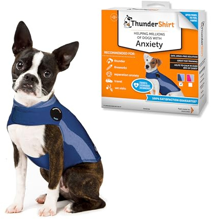 ThunderShirt för hundar, X Small, Blå Polo - Hund ångestlindring lugnande väst