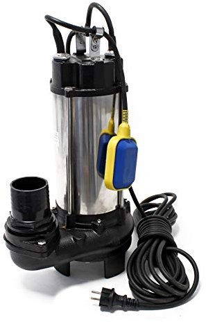 Wiltec Pompa sommersa acque nere con trituratore e galleggiante 31.200 l/h 2200 W, prevalenza 10m