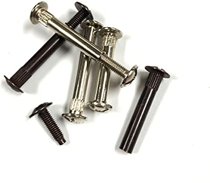 30-38mm Metal Connecting Screws, Chrome - 25 Pack