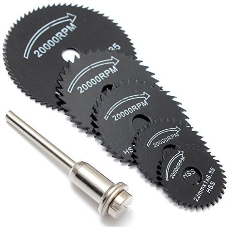 OriGlam lame HSS per sega circolare, dischi da taglio attrezzo mandrino rotante per Dremel, kit attrezzi per fresa da metalli, mandrino per trapano dischi