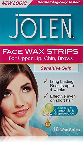 Jolen Facial Wax Strips 16 Sensitive Skin