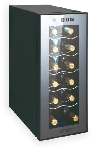 Cave à vin - 33 litres - 12 bouteilles - Refroidisseur à vin - Mini-réfrigérateur - Minibar - Avec porte en verre - Éclairage LED