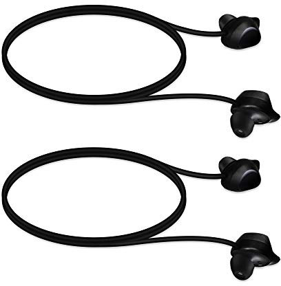 kwmobile 2X Halteband kompatibel mit Samsung Galaxy Buds/Buds Plus Headphones - Kopfhörer Halter Band Strap in Schwarz