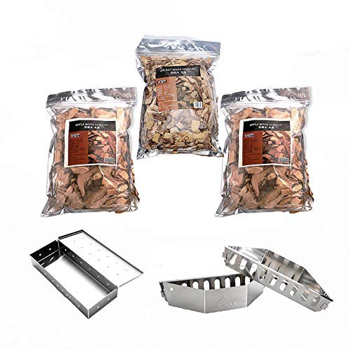 Ruby Lil 1.10Lb/500G Smoking Wood Chunks,Pecan Wood Chips for Smoker,BBQ Cooking Chunks for All Smokers Kiln Dried,Sawdust Suit