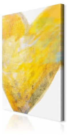 decomonkey Akustikbild Abstrakt 60x90 cm 1 Teilig Leinwand Modern Bilder Wandbilder XXL Schallschlucker Schallschutz Akustikdämmung Wandbild Deko Leise Herz