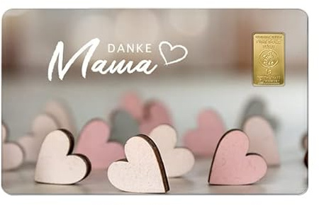 Geschenkkarte Muttertag V mit 1g Gold Fg. 999,9