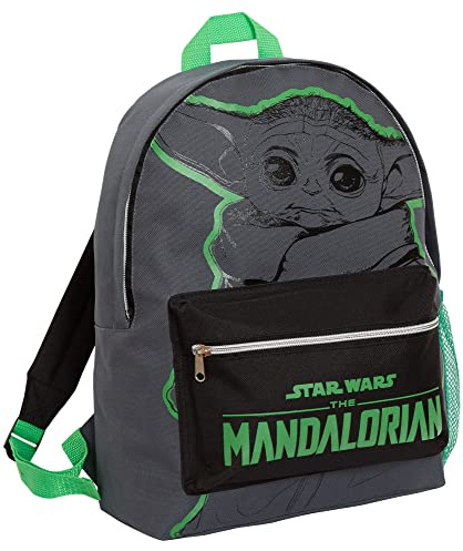 The Mandalorian Zaino Borsa Grogu per Adulti Adolescenti Bambini Borsa Scuola Viaggio Sport Zaino, Nero