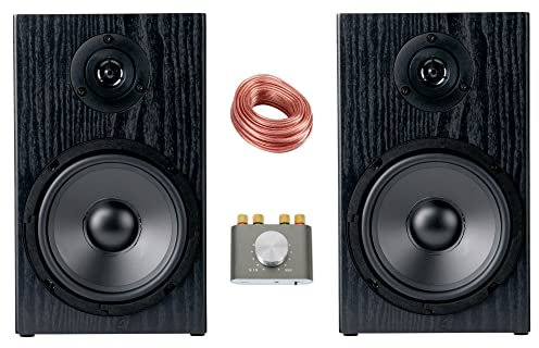 McGrey BSS-265 BK Impianto Micro Stereo - incl. Mini Amplificatore e Cavi Altoparlanti - Ricevitore Bluetooth® - Ingresso Jack e USB - 80 Watt - Nero