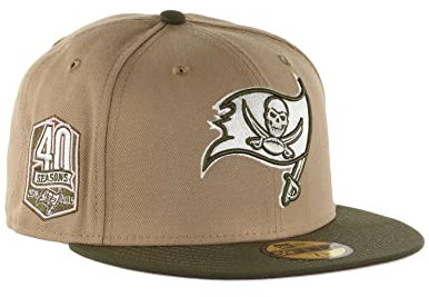 New Era NFL American Football – Cap Basecap beige olivgrön – Sidepatch Teamlogo