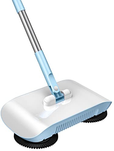 Obelunrp 3 in 1 Floor Cleaner, Blue, Stainless Steel & PP Material, Foldable & Adjustable, Lightweight, Upright Handheld Vacuum Cleaner, Hard Floor, Tile, Carpet