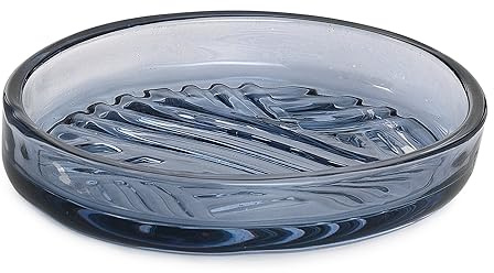 Gedy Corinne Jabonera, Cristal, Azul, 13 x 9,3 x 2,4