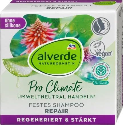 Fast schampo Repair, 60 g, Pro Climate – hållbar hårvård utan silikoner och parabener, vegansk alverde naturlig kosmetika för regenererat och vårdat hår