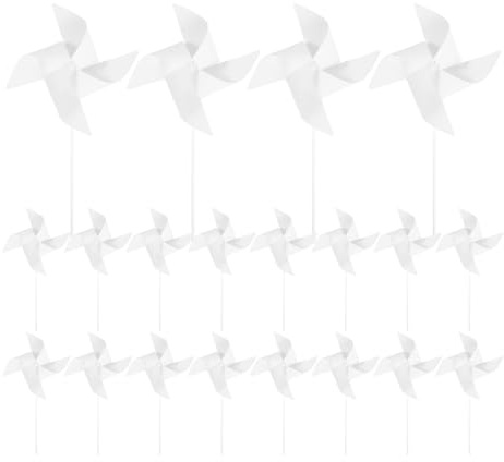 MAGICLULU 24 Uds. De Molinetes De Papel Hechos A Mano Rueda De Alfiler DIY Colorea Tus Propios Molinetes