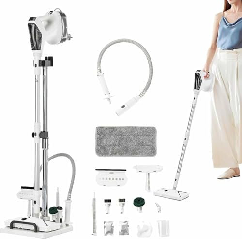 24 in 1 Steam Mop & Detachable Handheld Steam Cleaner, 2024 New Mop Electric for Floor Cleaning, 300ml 1300W Powerful Floor Steamer Mop with Stand, Suitable for All Floors