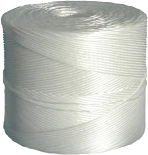 Spago Bianco per Agricoltura | 2 KG | Corda Filato in Polipropilene 1-2 - 3 Capi | Spago Agricolo stabilizzato UV | Corda da imballo per imballaggi (1 Capo - 1600 Metri (Diametro Piccolo))