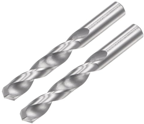 sourcing map Solid Carbide Drill Bits, 5.5mm C2/K20 Tungsten Carbide Jobber Drill Bits Straight Shank Drilling Tool for Stainless Steel Aluminum Iron Metal Plastic 2pcs