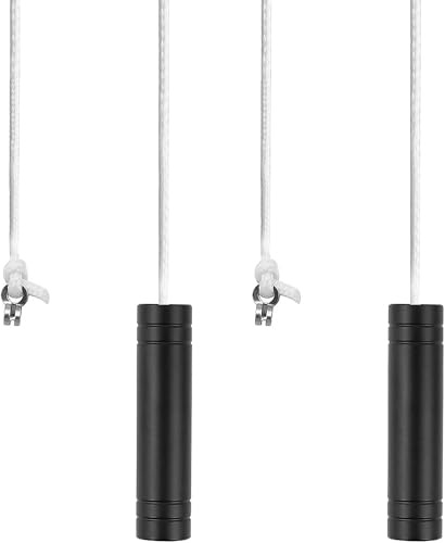 2 Bathroom Light Pull Cord Black with 150cm Rope Ceiling Light Pull Handle | Weight Replacement Extension Light Switch Pull Cord String Handle Connector for Toilet Lights Fan Switches