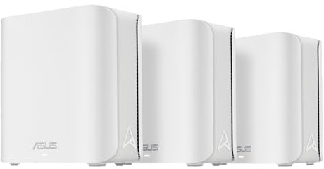 ASUS ZenWiFi BD4 (3-Pack) Dual-Band WiFi 7 Mesh, 3600 Mbps, 6500 sq.ft, Dual 2.5G Ports, Security and Parental Controls Included, Smart Home Master SSIDs