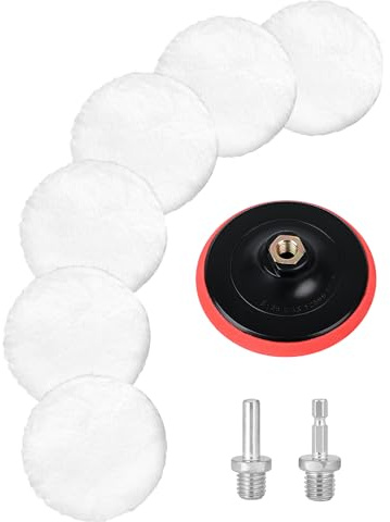 125mm Polieraufsatz für Winkelschleifer, 6 Stück 125mm Polierscheiben & Polierpads Polierhauben Set für Auto, Metall, Holz & Lack