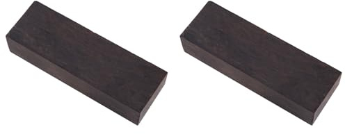 Eoslcusmvl 2X Madera de ébano, Bloque de Madera Negra, Material de Madera, Manualidades en, Manejar de Cuchillo, de Madera, Materia Prima, Grano de Madera