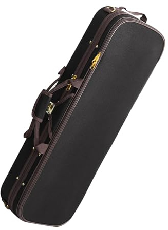 ＡＷＨＡＯ Geigenkoffer mit Hartschale Und Tragegriff für Musiker, Braun, 79x25.5x13cm