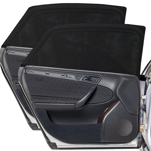 Car Window Shades for Baby, Universal Stretch Car Window Sunshade, Breathable Cars Sun Shades with UV Protection, Rear Window Sunshade for Kids (Rear Window 2PCS)