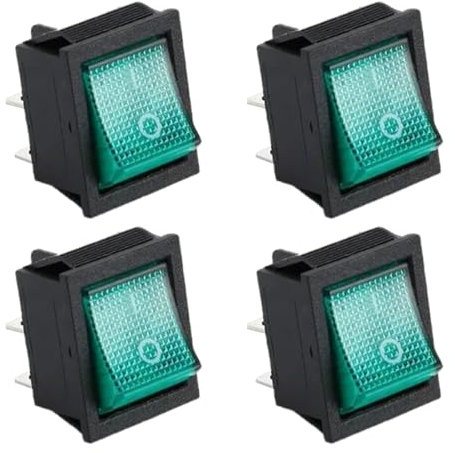4 Stück Wippschalter mit LED-Indikatoren Licht Zubehör für einfache Bedienung in verschiedenen elektrischen Schaltungen