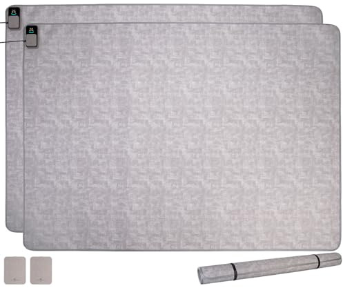 Wilson Gabor unter Teppich Heizmatte: 2er-Set Heizteppiche, 150 x 200 cm, 7 Temperaturstufen und Timer (Boden-Heizmatte mit Thermostat, Infrarotheizung Fußmatte, Hund)