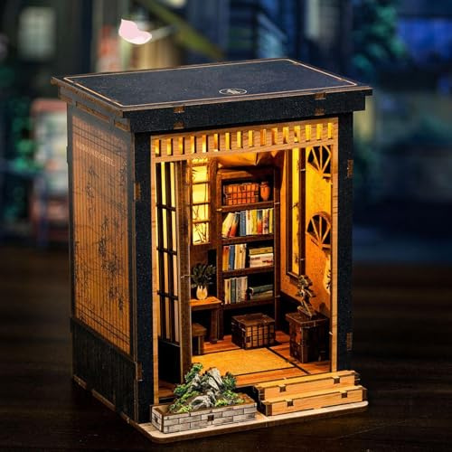 Kit de maison miniature japonaise à faire soi-même, mini maison de en bois, pour adultes, collectionneurs, vacances, anniversaire, activité familiale, projet de week-end, salon, chambre à