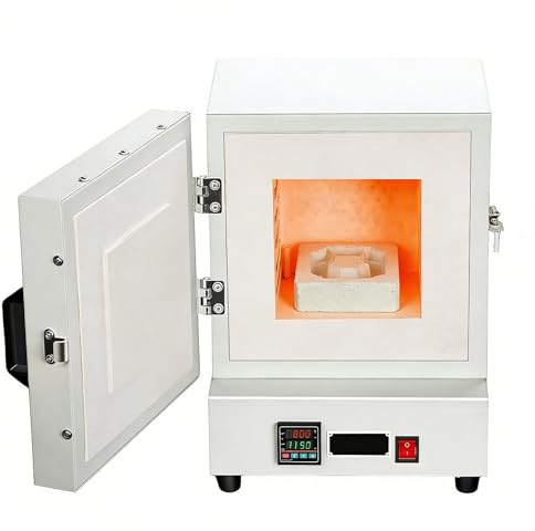 Aredwhiterui Forno Elettrico PRO per Colata di Gioielli & Eliminazione Cera, Forno di Fusione a Controllo Digitale 1150°C, Fornetto per Oro, Argento, Metallo & Ceramica per Studio Domestico