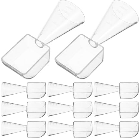 ABOOFAN 20 Medidoras de Transparente Dos Funciones para Dosis Exactas de Mascarillas y Polvo Nutritivo, Ideales para Viaje y Cuidado Facial