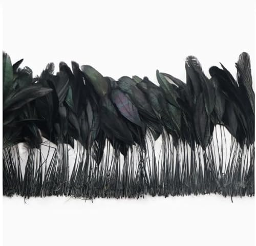 Daleweo 100 Natürlich Schwarze Federn, Federn zum Basteln 15-20 cm, Feder, Feather zur Herstellung von Ohrringen Traumfängern Masken Kleidung Bühnenzubehör, Partydekorationen und DIY-Bastelarbeiten