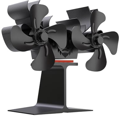 Ventilatore da forno senza corrente con bruciatori a legna compatibili, accessori per la circolazione termica silenziosa, ventilatore da forno a calore