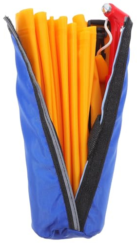 Milisten Bouée de Sauvetage Gonflable Automatique 3 Pièces avec Corde de Sauvetage et Brise-vitre, Bouée de Natation Portable Bleu Haute Visibilité pour Bateau et Couleur Aléatoire