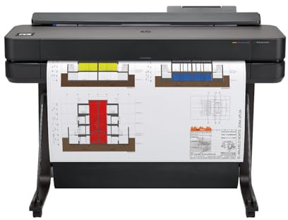 HP DesignJet T650 36-inch Large Format Wireless Plotter Printer, Mobile Printing, Auto Sheet Feeder, 2400 x 1200 dpi Resolution, Ideal for CAD, Architecture, Engineering & Home Office (Renewed)